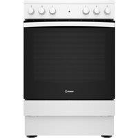 Indesit IS67V5KHW 60cm Single Oven Electric Cooker in White Ceramic Ho