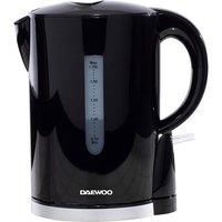 Daewoo SDA1682GE Plastic Jug Kettle Black with Chrome Band 1 7L 2200W