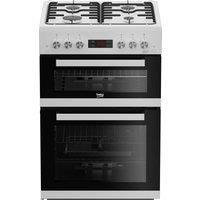 Beko EDG634W 60cm Double Oven Gas Cooker in White