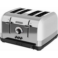 Morphy Richards 240332 Venture 4 Slice Retro Chrome Toaster White