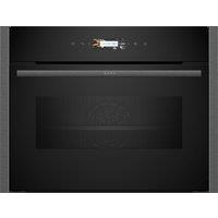 Neff C24MR21G0B N70 Built In Compact Oven Microwave in Black with Grap