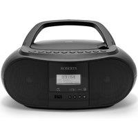 Roberts ZOOMBOX4BK DAB FM Portable Boombox with CD Player USB in Black