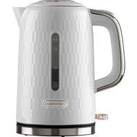 Daewoo SDA2600GE Honeycomb Cordless Jug Kettle in White 1 7L 3kW