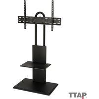 TTAP FS2 BLK Pedestal TV Stand with Shelf VESA Mount in Black
