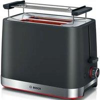 Bosch TAT4M223GB 2 Slice Toaster in Black Extra Wide Slots