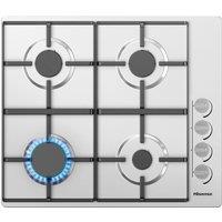 Hisense GM642XHS 60cm 4 Burner Gas Hob in Stainless Steel Wok Burner