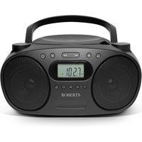 Roberts ZOOMBOXFMBK Zoombox FM AM Boombox with CD Player in Black