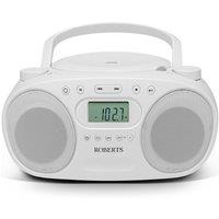 Roberts ZOOMBOXFMW Zoombox FM AM Boombox with CD Player in White