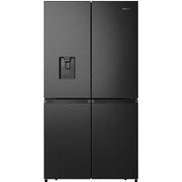 Hisense RQ758N4SWFE American Fridge Freezer in Black Steel with Water