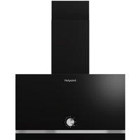 Hotpoint PHVP62FLMK 60cm Box Chimney Hood in Black 3 Speed Fan