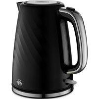 Swan SK14611BLK Windsor Textured Kettle in Black 1 7L 3kW Rapid Boil