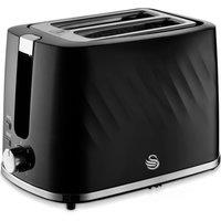 Swan ST14071BLK Windsor Textured 2 Slice Toaster in Black