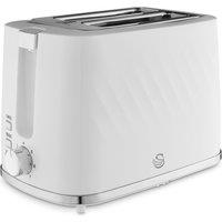 Swan ST14071WHT Windsor Textured 2 Slice Toaster in White