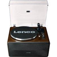 Lenco LS 470WA Turntable with Built In Speakers in Dark Walnut with Bl