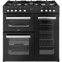 Belling 444411793 90cm Wide Cookcentre Dual Fuel Range Cooker in Black