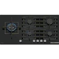 Bosch PPM9A6I40 Series 6 90cm 5 Burner Gas on Glass Hob Black Wok