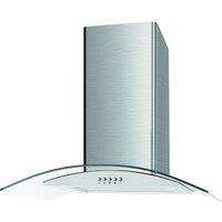 Culina UBSCG60SS 60cm Curved Glass Chimney Hood in Stainless Steel 3 S