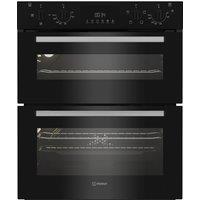 Indesit DUI10DB Built Under Electric Double Oven in Black Easy Clean E