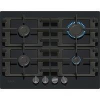 Neff T26NKP4S0 N50 60cm 4 Burner Gas Hob in Black Glass High Speed Bur
