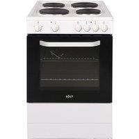 Solt ASCC60W 60cm Single Oven Electric Cooker in White with Solid Plat