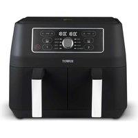 Tower T17181AFR 8L Vortx Dual Basket Digital Air Fryer Black with Chro