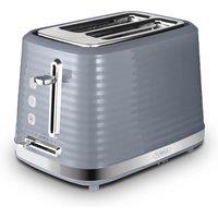 Tower T20083GRY Saturn 2 Slice Metal Toaster Grey and Chrome
