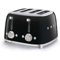 Smeg TSF03BLUK 50 s Retro Style 4 Slice Toaster in Gloss Black
