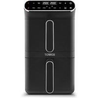 Tower T17190 Vortx 11L Dual Layer Air Fryer Black with Chrome Trim