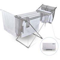Tower T25003 Heated Winged Airer with Cover Silver