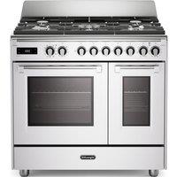 Delonghi BS965TMXW 90cm Wide Bassano Dual Fuel Range Cooker in White
