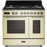 Delonghi BS965TMAC 90cm Wide Bassano Dual Fuel Range Cooker in Cream