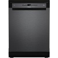 Hotpoint H8FHP51BSUK 60cm Dishwasher in Black Steel Place Setting B Ra