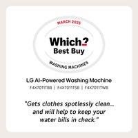 LG F4X7011TBB 11kg 1400 Spin Washing Machine in Essence Matte Black A