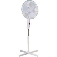 Daewoo COL1642GE 16 Inch Pedestal Fan in White 3 Speed Settings Cross