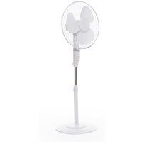 Daewoo COL1648GE 16 Inch Pedestal Fan in White 3 Speeds Round Base