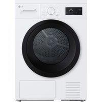 LG RHA1008NWK 8kg Heat Pump Condenser Dryer in White A Rated Air Dry T