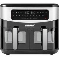 Geepas GAF37525 9L XL Dual Zone Digital Air Fryer with Visual Window B