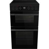 Hisense HDCEC5C10B 50cm Double Oven Electric Cooker in Black Ceramic H