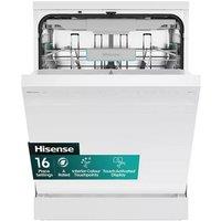 Hisense HS663A90WUK 60cm Dishwasher in White 16 Place Setting A Rated