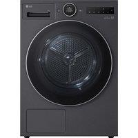 LG RHX9009TBC 9kg Dual Inverter Heat Pump Condenser Dryer in Matte Bla