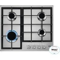AEG HGE64200SM Series 3000 60cm 4 Burner Gas Hob in Stainless Steel wi
