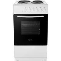 Midea MFO20DME4H10 50cm Single Oven Electric Cooker in White Solid Pla
