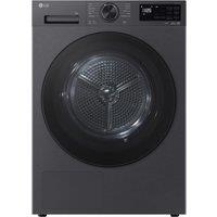 LG RHX5009TBB 9kg Heat Pump Condenser Dryer in Essence Black Steel A R