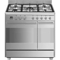 Smeg SCB92MX8 90cm Concert Classic Dual Fuel Range Cooker in Stainless