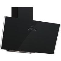 Neff D83IDF1S0B N50 80cm Angled Chimney Hood in Black Glass 3 Speed Fa