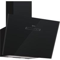 Neff D65ICN1S0B N70 60cm Angled Chimney Hood in Black Glass 4 Speed Fa