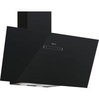 Neff D85ICN1S0B N70 80cm Angled Chimney Hood in Black Glass 4 Speed Fa