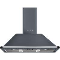 Smeg KT100GRE 100cm Victoria Chimney Hood in Slate Grey 3 Speed Fan Pl