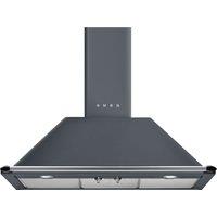 Smeg KT90GRE 90cm Victoria Chimney Hood in Slate Grey 3 Speed Fan Plus
