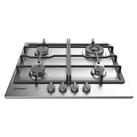 Indesit THP641W IX I 60cm 4 Burner Gas Hob in Stainless Steel